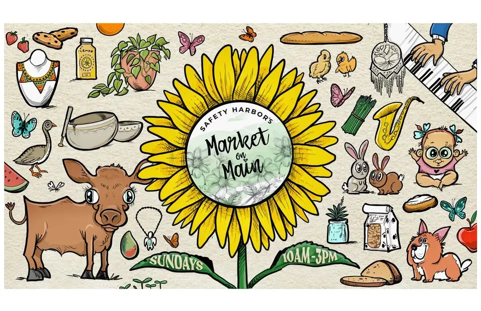 Neighborhood market scene with a cheese display